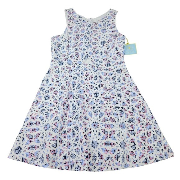 Cece Dresses Womens Size 12 By Cynthia Steffe Ultra White Cutout‎ Fit Flare - Picture 1 of 10